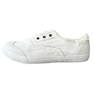 Korean canvas shoes women's new white shoes elastic shoes lazy slip-on non-slip casual shoes lightweight raw edge single shoes