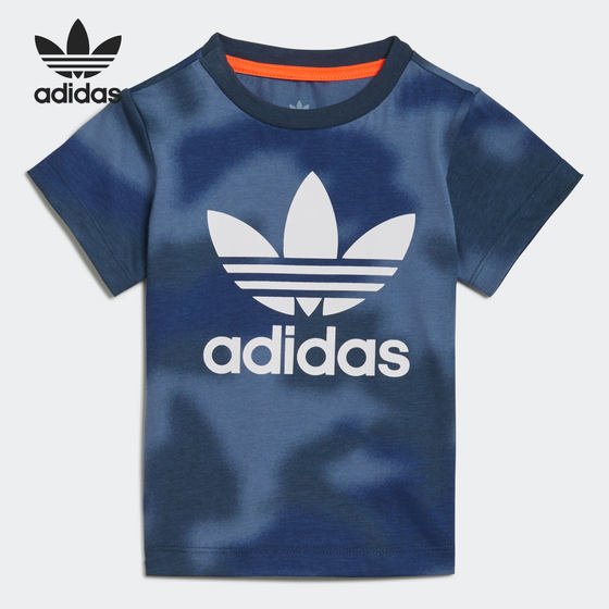 Adidas/阿迪达斯正品当季婴童新款三叶草短袖运动T恤GN4116