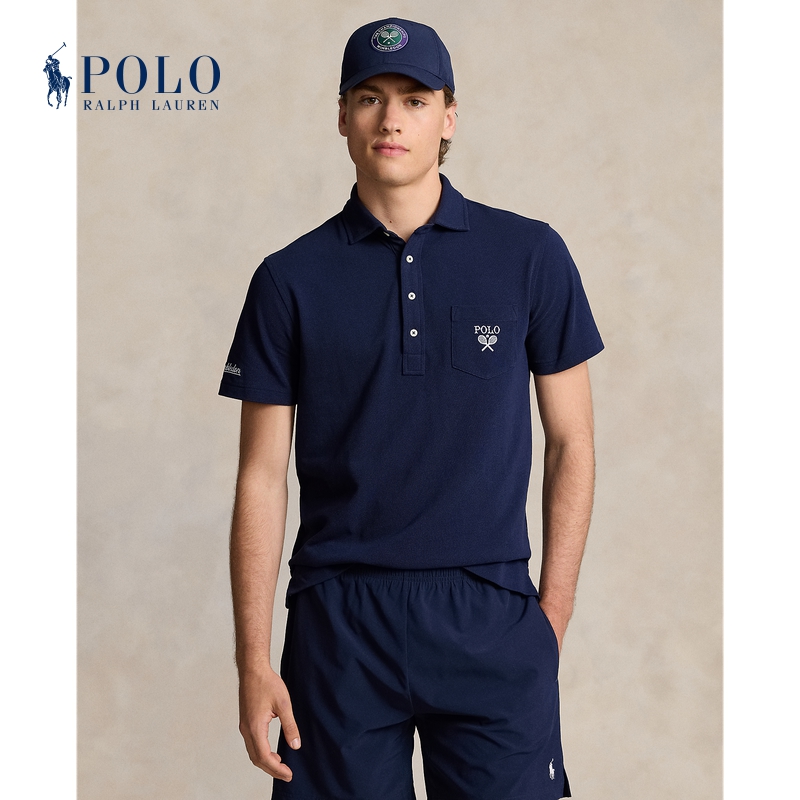 Ralph Lauren/拉夫劳伦男装 24年春温布尔登定制修身版棉Polo衫