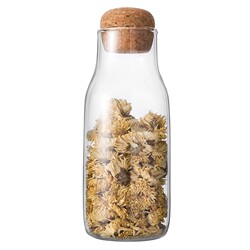 Japanese style cork glass bottle food sealed storage jar