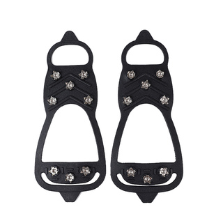 NewDoar Crampons Antidérapants 11 Pointes Acier Inox – Protection Glace & Neige, Sangles Réglables, Pour Randonnée, Pêche, Alpinisme – Tailles M/L/XL