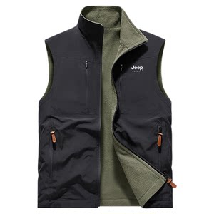 
Jeep JEEP double-sided vest men's autumn and winter outdoor vest horse clip 2024 new casual sports vest men