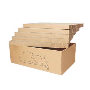 Cat's nest Cat gripping plate is all -in -one and does not drop crumbs and corrugated paper boxes five pieces grabbing cursed cat toy supplies