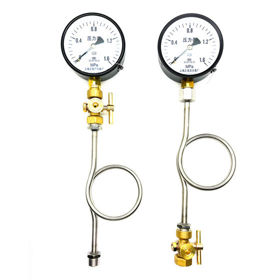 
Free shipping Y-100 Fire Water Pipe Pressure Gauge 0-1.6MPa Large Surface 2.5mpa Ball Valve Buffer Pipe Plug Valve