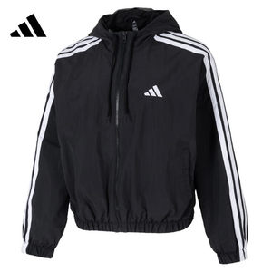 
adidas Women's W 3S WV WB woven hooded sports jacket JZ2162