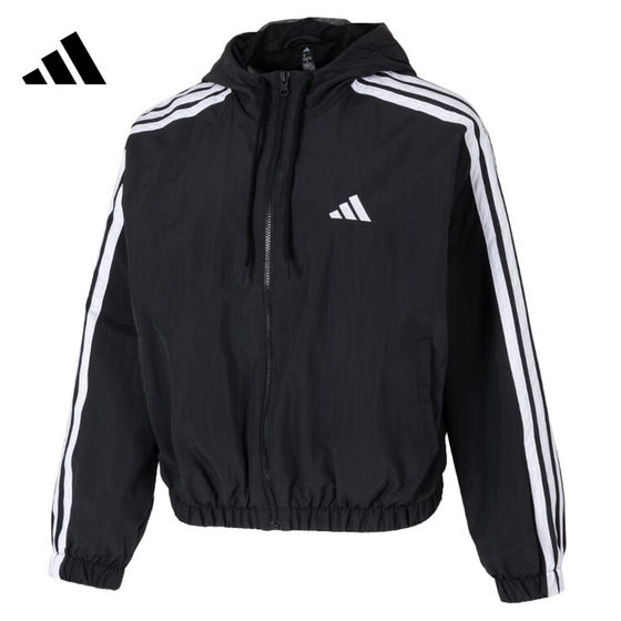 
adidas Women's W 3S WV WB woven hooded sports jacket JZ2162