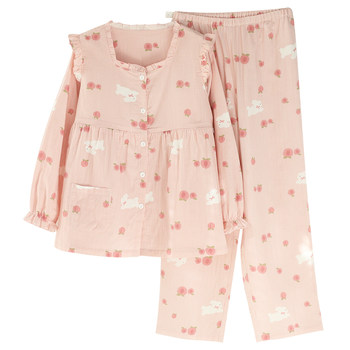 Bring your own breast pad Fuduo pure cotton double-layer gauze confinement clothes spring and summer thin style postpartum breastfeeding clothes home clothes