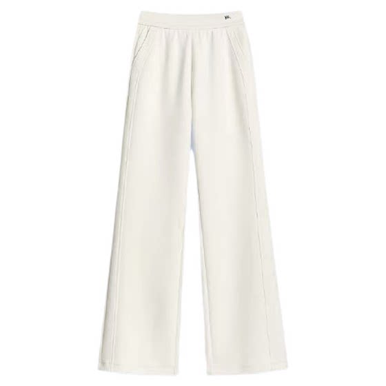 
Off-white modal cotton sports bootcut pants for women 2026 spring new small casual flared pants