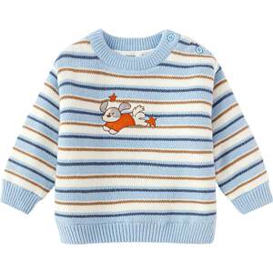 
Balabala baby knitted sweater for boys and girls striped sweater winter new children's clothing baby thickened bottoming shirt