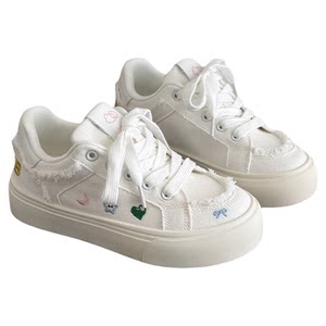 
Lychee Park original thick-soled canvas shoes for women 2026 new ins trendy shoes white shoes versatile casual shoes