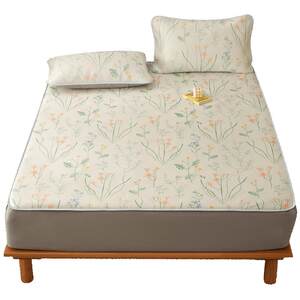 
Many like Class A washable soft mat machine washable two-three-piece set summer bed cover air conditioning mat cool but not ice