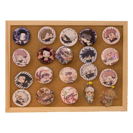 【中古品】ディスプレイ☆コルクボードスタンド コルクボードディスプレイフレーム - バジバッジ＆ペンダント