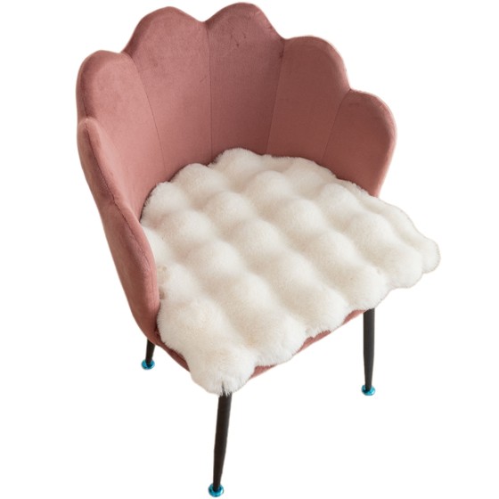 
Horseshoe Rabbit Plush Chair Cushion Thickened Sofa Cushion Cream Style Dressing Chair Cushion Dining Chair Nail Art Sedentary Butt Cushion