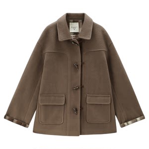 
Giordano Jacket Women's Knitted Croissant Lapel Mid-Length Loose Woolen Jacket 18373213