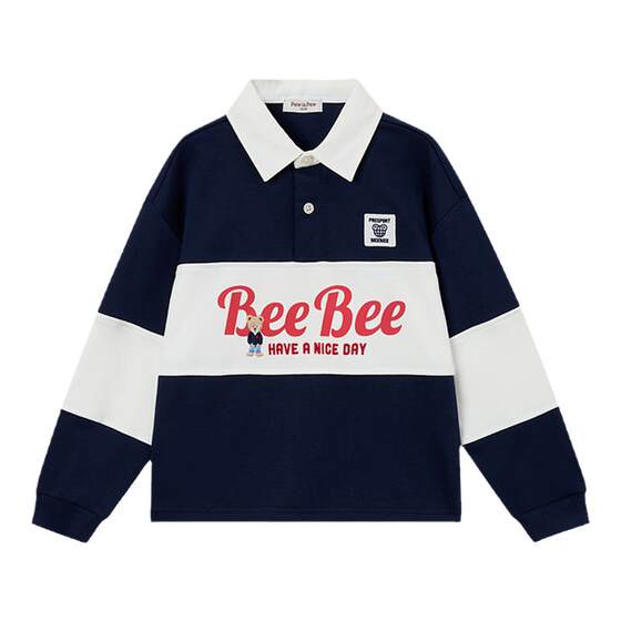 
[Xiong Baomian] PawinPaw cartoon bear children's clothing spring and summer boys' lapel long-sleeved T-shirt