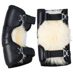 [100% real wool] fur integrated knee pads