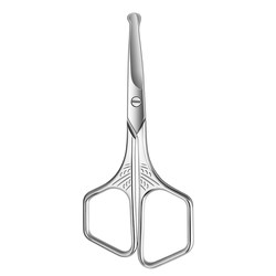 Round nose hair scissors nostril cleaning trimmer round head small scissors for men and women special manual nose hair cutting tool