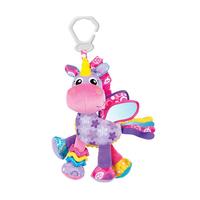 Playgro Unicorn Baby Travel Stroller Pendant - Teether Plush Toy Hand Catch Rattle