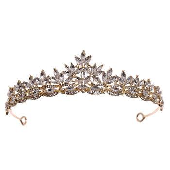 Girls crown tiara diamond crown bride hair accessories birthday gift princess baby hair card 2025 new style
