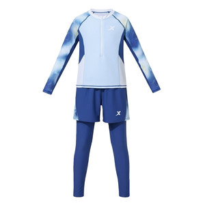 
Xtep children's swimsuit 2026 new long-sleeved long pants split training special quick-drying swimsuit for boys in large children