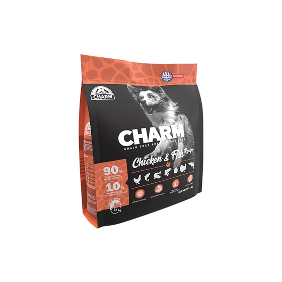 
CHARM wild charm chicken fish and dog food imported from gluten-free high protein large, medium and small dogs full price staple food 5.4kg