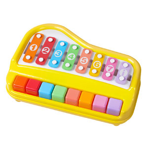 
Hand-knocking piano two-in-one children's eight-tone piano early education music playing baby piano instrument enlightenment blower piano press