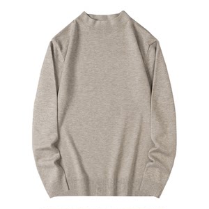 
Playboy half turtleneck sweater for men spring and summer new black inner mid-collar knitted inner bottoming shirt top