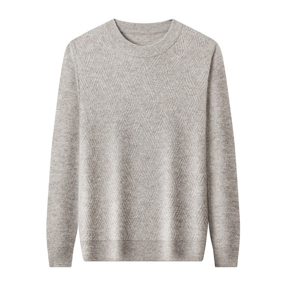 
Chunzhu high-end special pure cashmere sweater men's half turtleneck winter new thickened middle-aged casual large size sweater