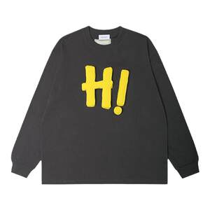 
SQQZ PROJECT Classic H! Original three-dimensional cotton loose long-sleeved T-shirt, same style for men and women