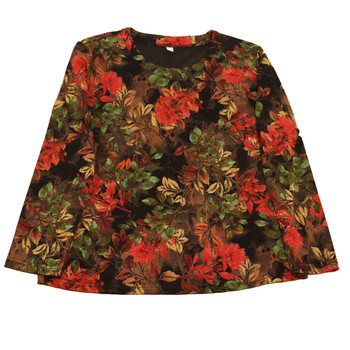 
Middle-aged and elderly 2025 autumn long-sleeved mother's wear round neck loose belly-covering women's top grandma autumn women's T-shirt