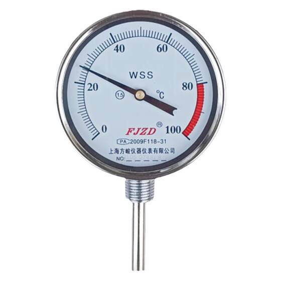 
Stainless steel bimetal thermometer WSS universal bimetal thermometer measuring water temperature electrical contact temperature meter