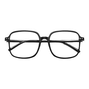 Big face black frame men's glasses frame 160mm can be equipped with myopia, plain mirror superstar face glasses shelf female fat, flat light mirror
