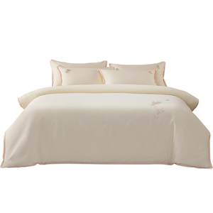 
Mercury Home Textile New Chinese Embroidery Kit 60 Long-length Cotton and Satin Light Luxury Four-Piece Set Antibacterial Quilt Cover Bedding