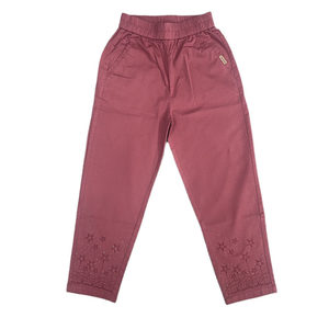 
Summer thin washed cotton nine-point pants for women, fashionable embroidered harem pants, high waist, versatile straight pants, loose casual pants
