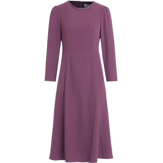 
Red Round Neck Long Sleeve Dress Women's 2025 Spring and Autumn New Elegant and Temperamental Skirt High Waist Drape Long Skirt