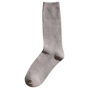 
Himade Japanese autumn solid color stockings for women vertical lines stacked mid-tube socks for men texture socks stacked socks