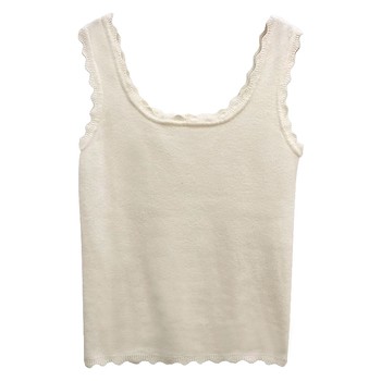 Large size slimming lace ice silk knitted suspender vest