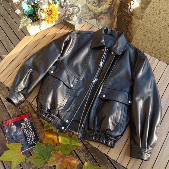 中性复古Jisoo款大廓型情侣意大利进口羊皮真皮皮衣