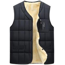 Middle-aged And Elderly Vests Daddy's Velvet Thickened Vests Autumn And Winter Warm Vests Middle-aged Men's Vests