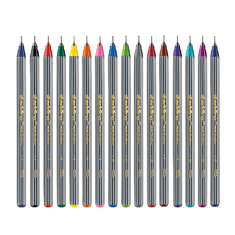 德国edding89针管笔美术专用勾线笔漫画设计线描笔速写手绘不透纸 