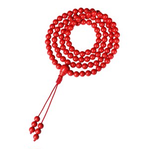 
High purity genuine cinnabar 4mm 5/6/8mm 108 three-ring bracelets for zodiac years multi-ring bracelets