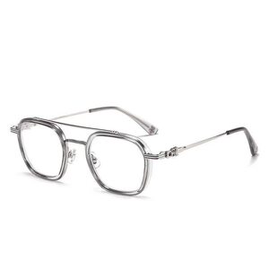 
2025 New Polytechnic Men's Glasses Frame Double-Beam Frame Women's Ultra-Light Retro Large Frame Big Face Square Wide-Brim Star Model