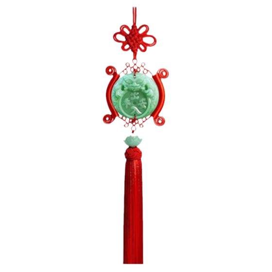 
Car pendant access safe Chinese knot car hanging round fortune Chinese red New Year transfer pendant car interior