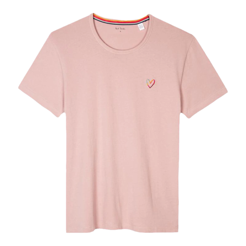 Paul Smith女士旋涡条纹图案短袖T恤家居服粉红色24春夏新品-Taobao