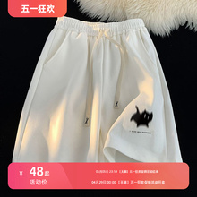 Pangpang Ge Pure Cotton Kitten Printed Shorts for Men's Summer Running