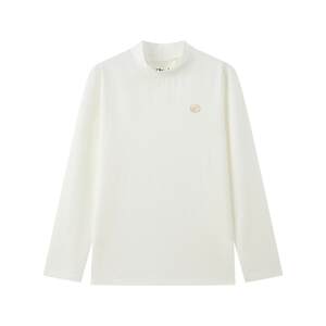 
eland kids children's clothing boys' T-shirts spring and autumn girls' college style embroidered half turtleneck long-sleeved bottoming shirt
