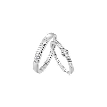 Catiro Yuanqi Couple Ring 925 Silver New Chinese Style Ring A Pair of Birthday Gifts for Boyfriend and Girlfriend