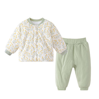 Baby cotton clothing set in autumn and winter baby warm cotton
