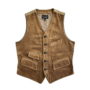
Silibu American retro corduroy slim vest vest men's Ami Kaji strip vest vest new product non-rrl