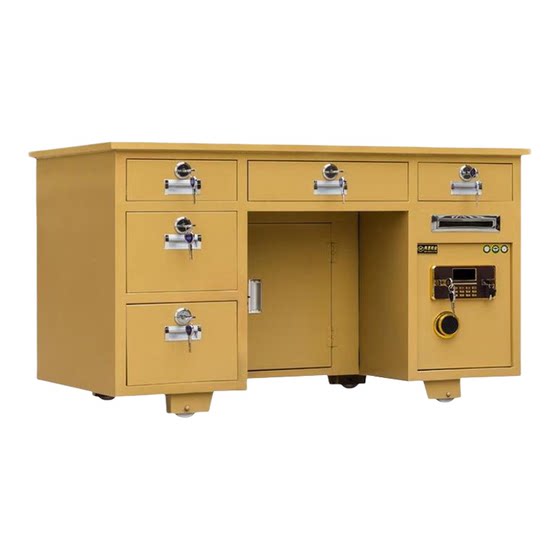 
Factory direct sales of all-steel safe computer integrated table steel safety table coin table financial cashier office desk